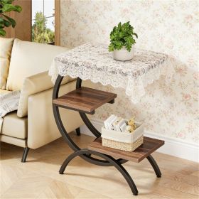 C-shaped end table, coffee table, three-layer side table, three-layer storage, suitable for small spaces