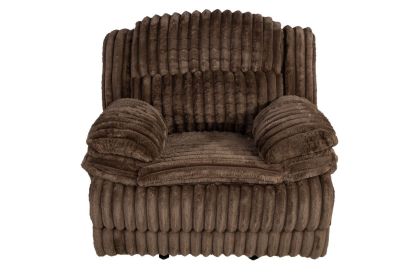 Living Room Contemporary Chocolate Corduroy 1pc Manual Motion Glider Recliner Chair Reclining Couch