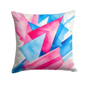Trans and Proud Pride Throw Pillow Machine Washable, Indoor Outdoor Decorative Pillow for Couch, Bed or Patio, 18Hx18W