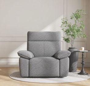 Power Recliner Chair, Modern Teddy Fabric Electric Reclining Sofa (Main Color: Gray, Main Material: Fabric)